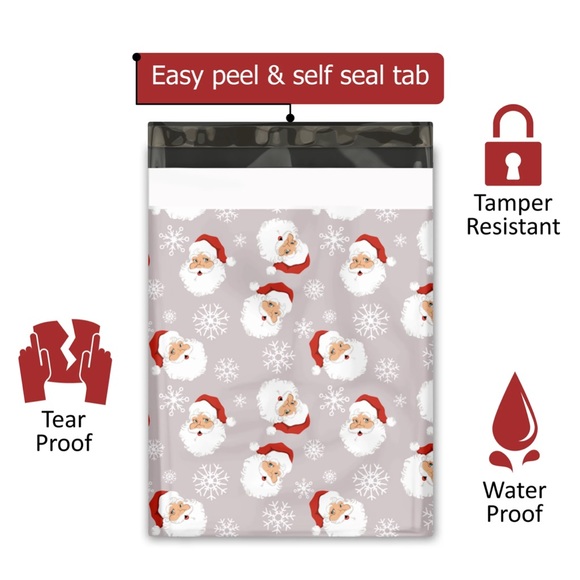 3 SETS LEFT! 🎅🏼20 Designer Santa & Snowflakes - 10 x 13 in - Picture 3 of 5